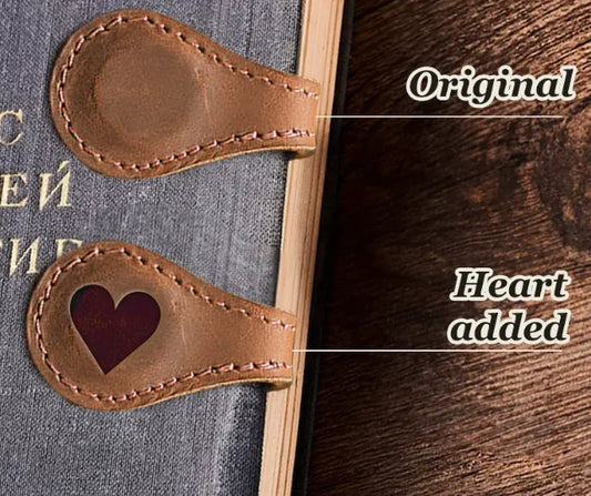 Personalized Magnetic Leather Bookmark