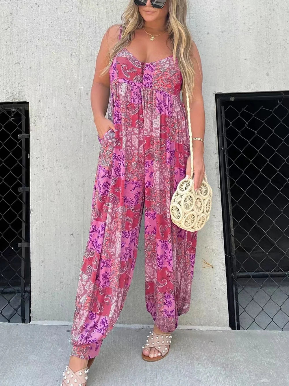 Boho Balloon Pant Jumpsuit