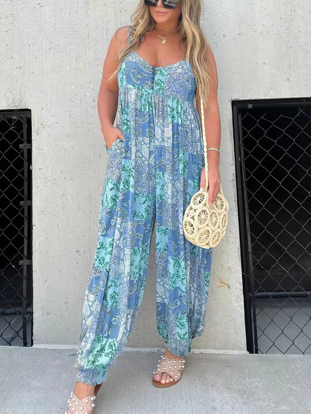 Boho Balloon Pant Jumpsuit